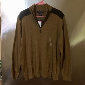 Men's Large Roundtree&Yorke Half-Zip Sweater NWT